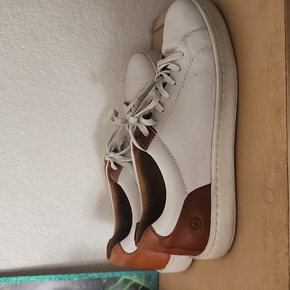 Born Jib White Leather Sneaker, Size 10 M - Picture 9 of 10